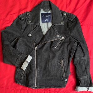 NWT American Eagle Black Denim Jacket